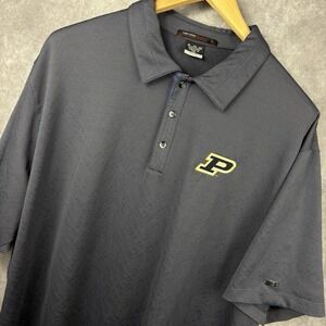 Purdue Boilermakers Tiger Woods Collection Polo Shirt Mens 2XL Purple Cheetah